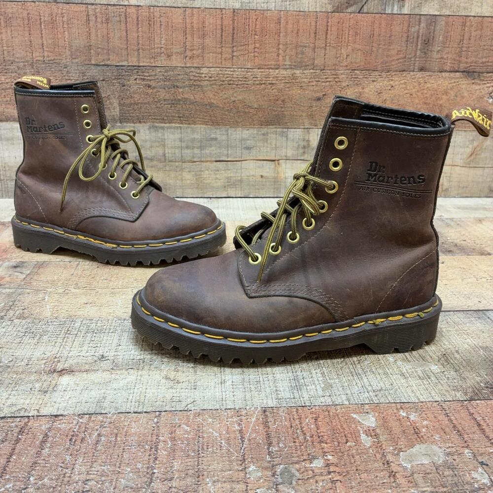 Dr. Martens 1460 Boots Womens Size 6 37 Brown Leather Ankle Combat Lace Up